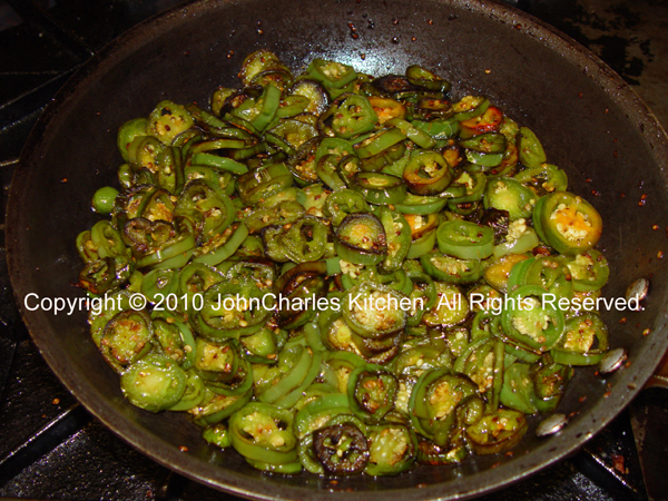 Fried Jalapenos in Wine Sauce