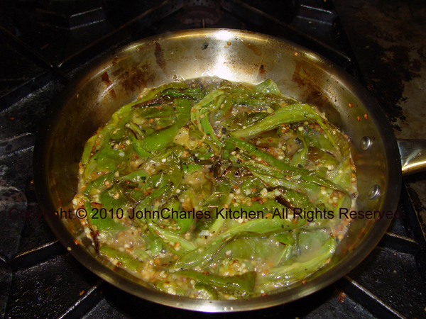 Fried String Peppers In Wine Sauce