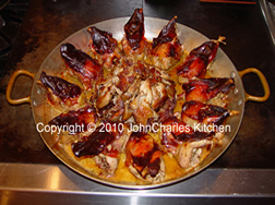 JohnCharles Kitchen Special Customer Creation Of Roast Quail In Cognac Reduction with Roast Oyster Mushroom Clusters